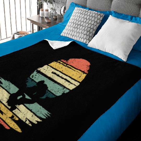 Retro Sunset Jujitsu Vintage Jiu Jitsu Baby Blankets