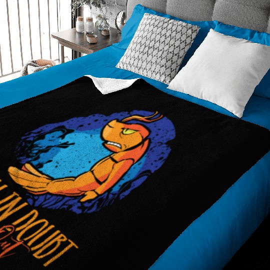 When In Doubt Shrimp Out Bjj Jiu Jitsu Pun Baby Blankets