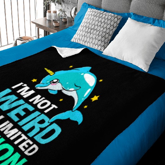 Im Not Weird Im Limited Edition Funny Narwhal Baby Blankets
