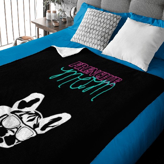 Frenchie Mom Baby Blankets