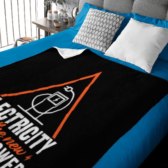 Electric Vehicle Electricity Is The New Horsepower Baby Blankets