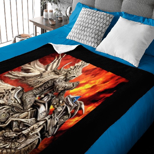 Devil Hellfire Riding Motorcycle Baby Blankets