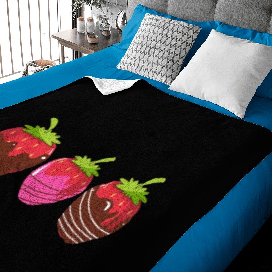 Strawberry Chocolate Baby Blankets