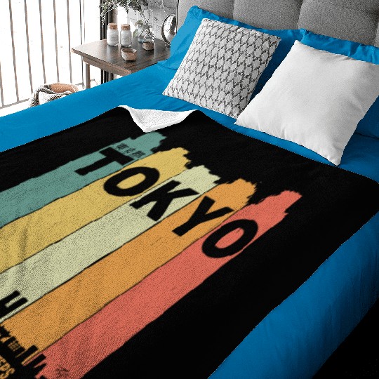tokyo japan vaporwave rertro vibes aesthetic Baby Blankets