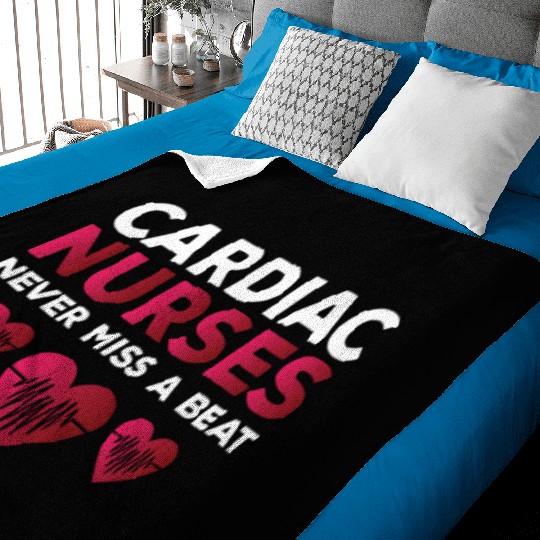 Funny Cardiac Nurse Saying Baby Blankets