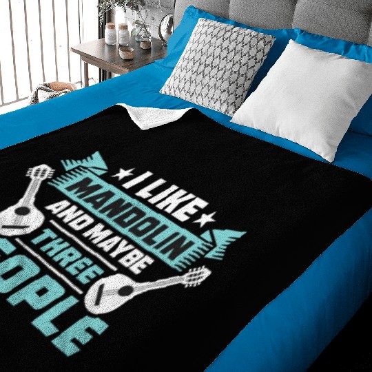Mandolin I Like Mandolin And Maybe Country Music Baby Blankets