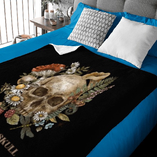 back to skull Baby Blankets