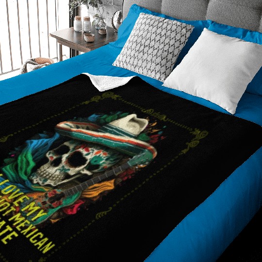 I Love My Smart And Hot Mexican Soulmate Mexico Baby Blankets