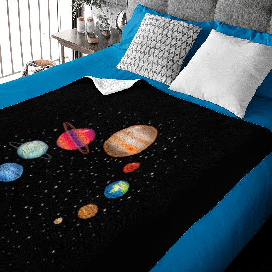 Earth Lover Celestial Body Fan Funny Galaxy Explo Baby Blankets