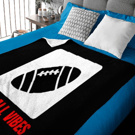 Softball vibes game time motivational design Baby Blankets