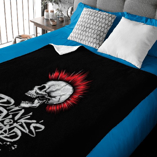 skeleton Bone Skull Punk Rock Band Metal Music Baby Blankets