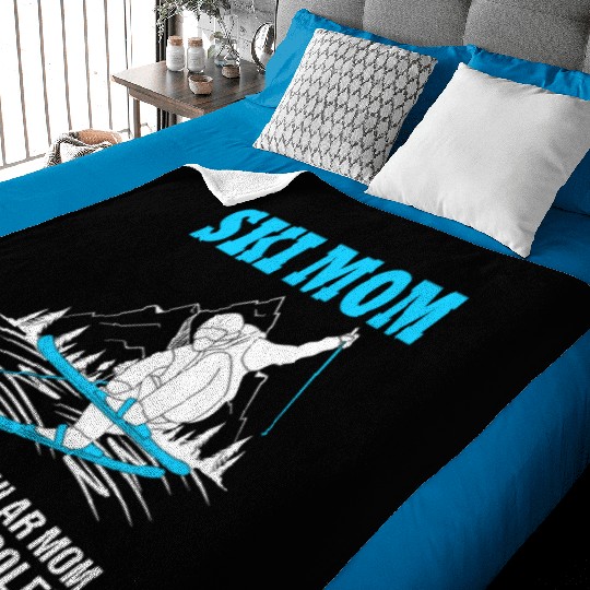 Mothers Day Skiing Skier Ski Mom For Women Baby Blankets