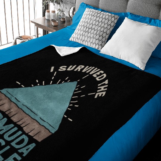 I Survived The Bermuda Triangle Bermuda Triangle Baby Blankets