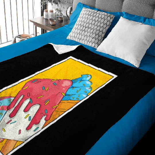 Sweets Lover Foodie Pop Art Dessert Ice Cream Baby Blankets