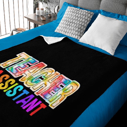 Teacher Assistant Tie Dye Back To School Baby Blankets