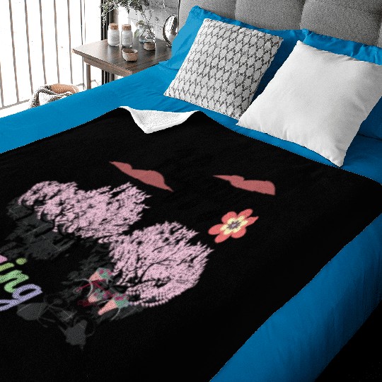 Seasons Greetings for Spring, Happy Spring Graphic Baby Blankets