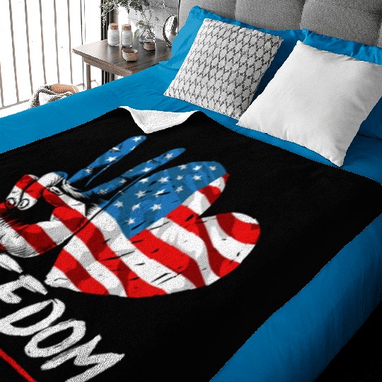 Patriotic America USA Flag 4th Of July American Baby Blankets