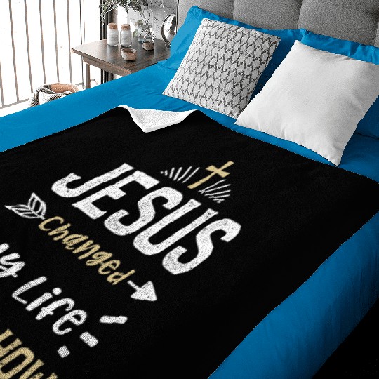 Jesus Changed My Life Ask Me How Baby Blankets