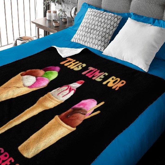 Sweet Gift For Lovers National Ice Cream Day. Baby Blankets