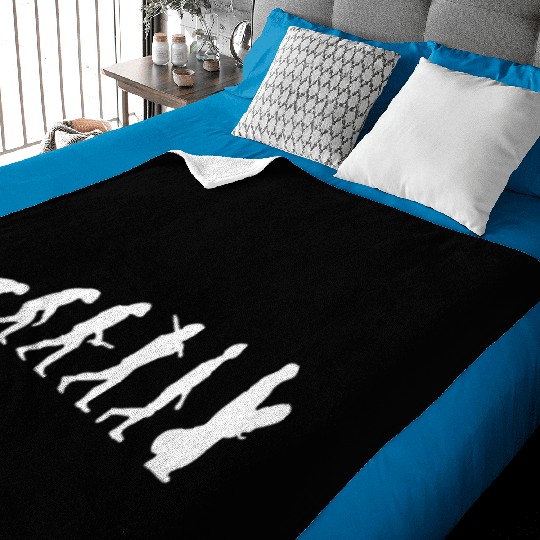 Funny Snowboarding Evolution Gift For Snowboarders Baby Blankets