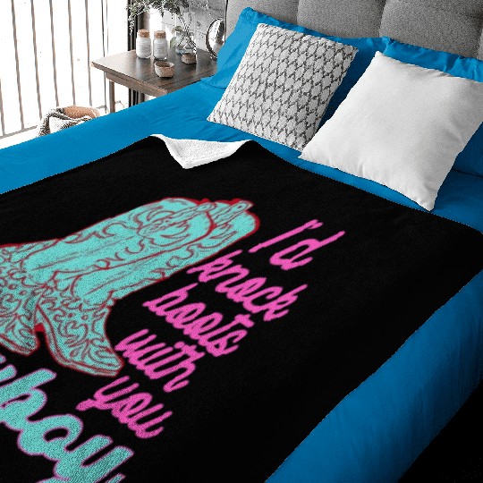 I Knock Boots With You Cowboy Baby Blankets