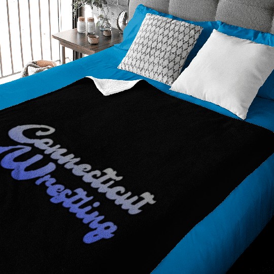 Connecticut Wrestling Baby Blankets