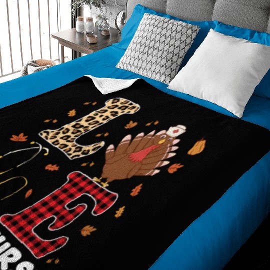 Cute MICU Nurse Thanksgiving Costume Baby Blankets