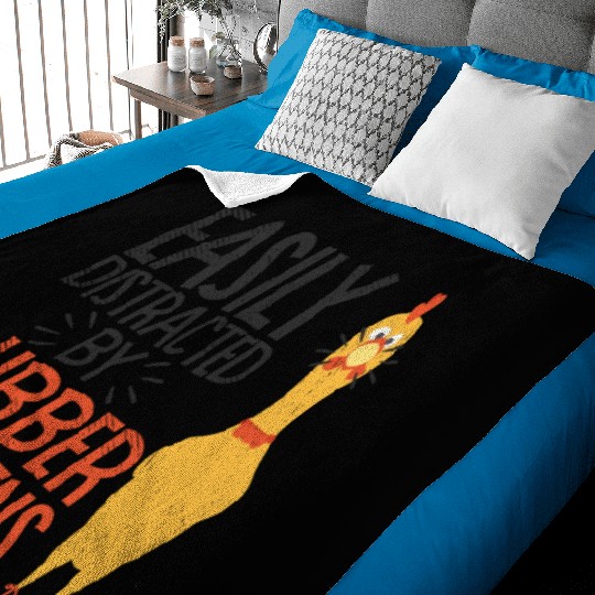 Rubber Chicken Enthusiast Loud Scream Yellow Baby Blankets