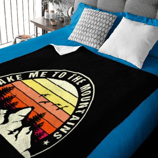 Take A Hike Mountain Baby Blankets