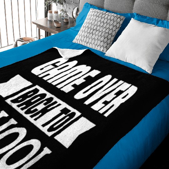Game Over Back To School Baby Blankets