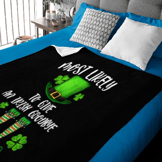 Irish Shamrock St Patricks Cow Baby Blankets