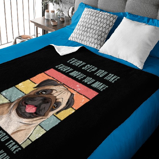 Every Bite You Take - Pug Baby Blankets