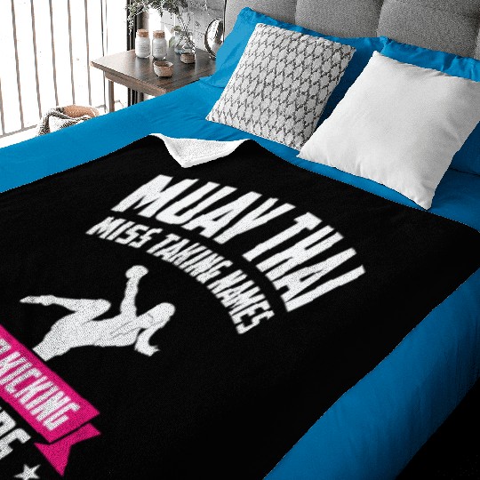 International Women's Day Muay Thai Girl Power Baby Blankets