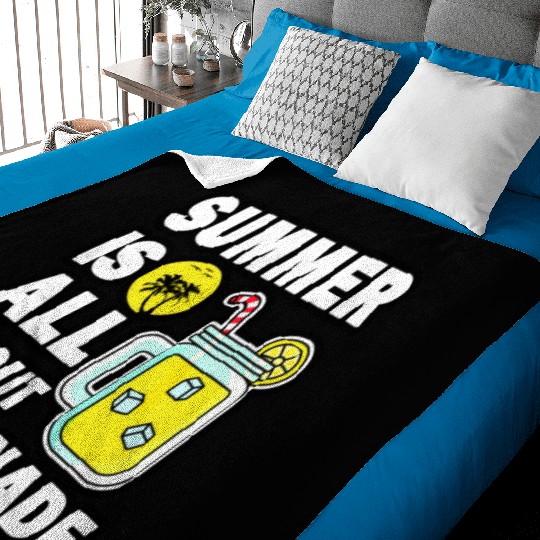 Lemonade Lover Summer Quote Baby Blankets