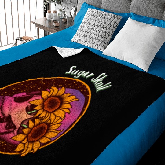 Sugar Skull Baby Blankets
