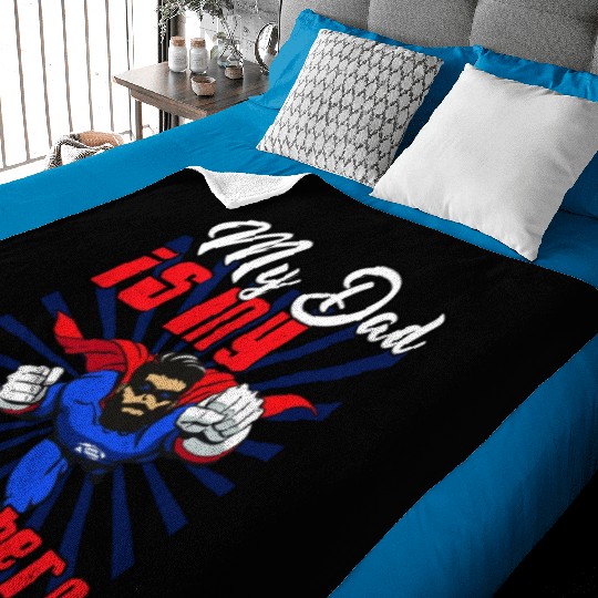 Gift For Father's Day And Super hero Fathers Baby Blankets