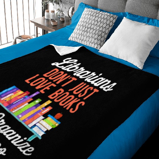 Librarian Bookworm Book Nerd Reading Library Baby Blankets