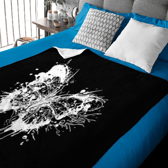 Tattoo Ink Splash Butterfly Baby Blankets