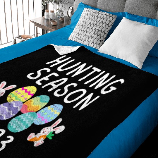 Hunting Season Egg Hunt Eggs Funny Easter Day 2023 Baby Blankets
