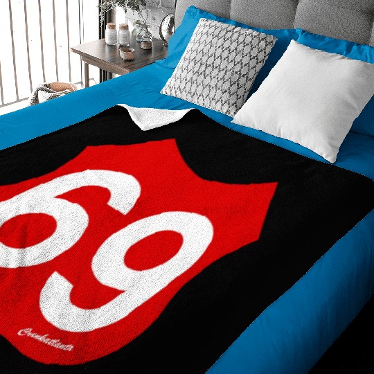 Roadsign 69 Baby Blankets