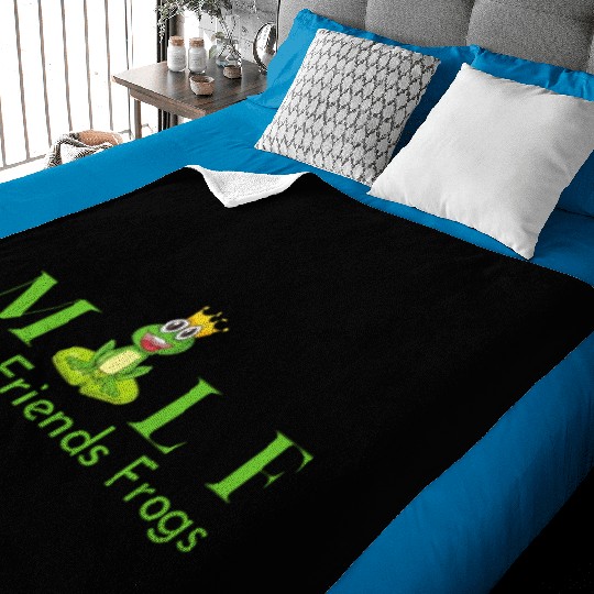 My Friends Frogs Man I Love Frogs Baby Blankets