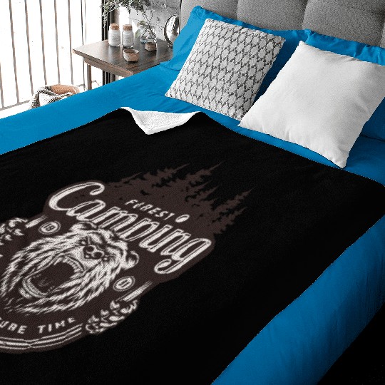 FOREST CAMPING WILD ADVENTURE TIME Baby Blankets