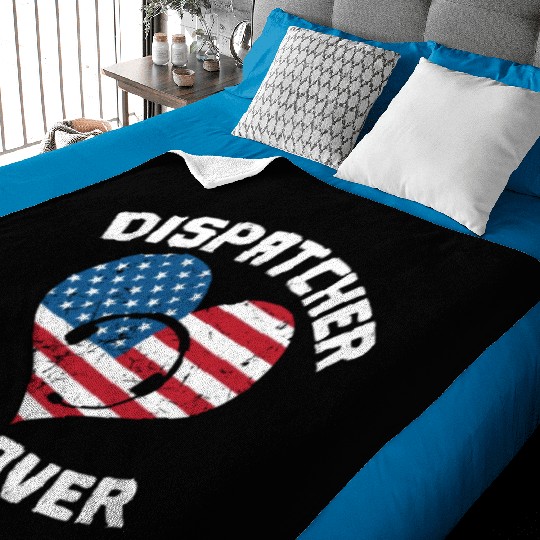 Dispatcher Us Flag Baby Blankets