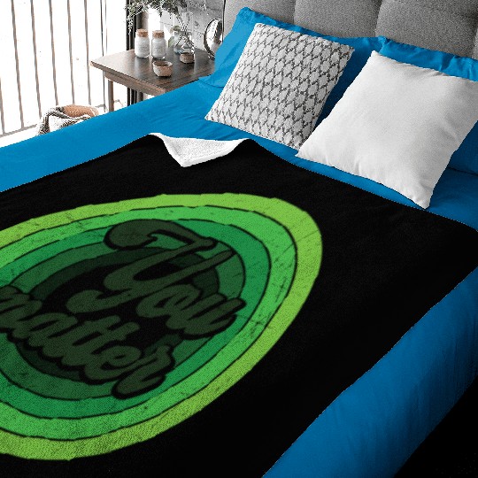 You Matter Green Mental Health Baby Blankets