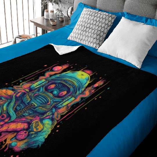 Ape-stronaut Baby Blankets