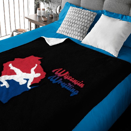 Wisconsin Wrestling Baby Blankets