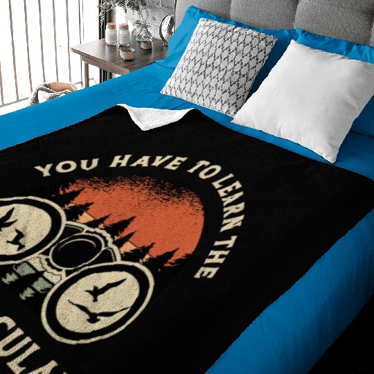 Bird Watching The Bird Nocular Retro Bird Watcher Baby Blankets