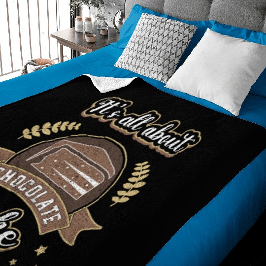 Chocolate Cake Day Dessert Sweet Delicious Baby Blankets