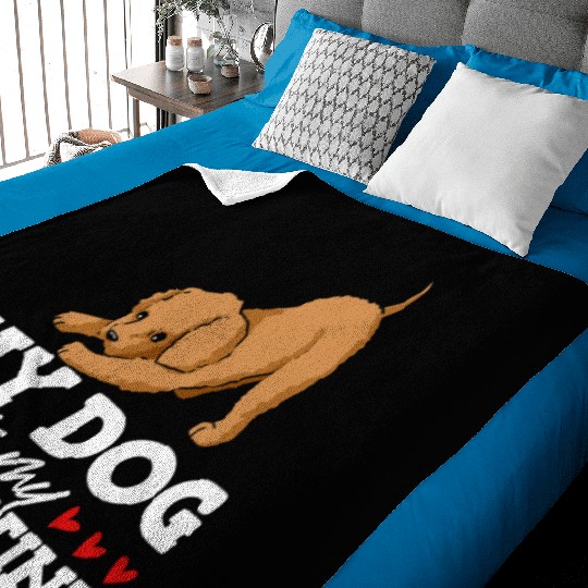 My Dog Is My Valentine Date Cute Doggy Baby Blankets