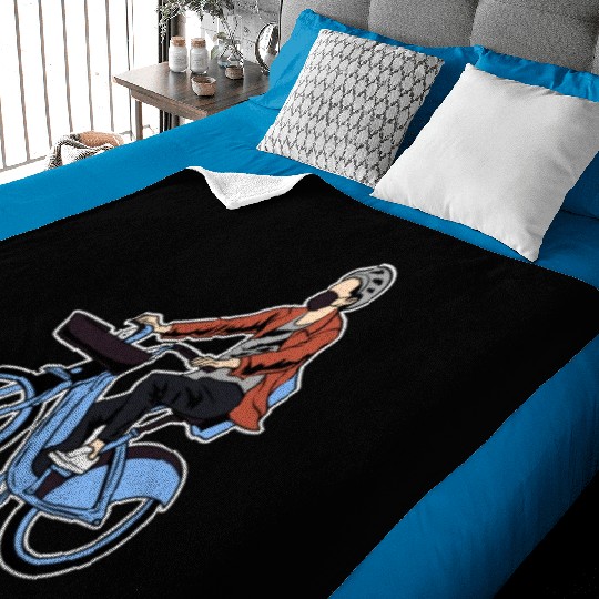 Cycling Cyclist E Bike Baby Blankets